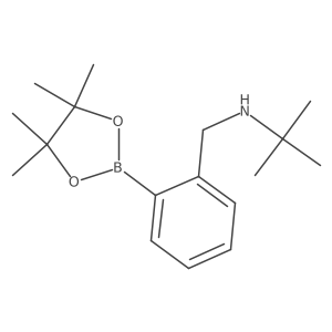 2-Methyl-N-(2-(4,4,5,5-tetramethyl-1,3,2-dioxaborolan-2-yl)benzyl)propan-2-amine结构式