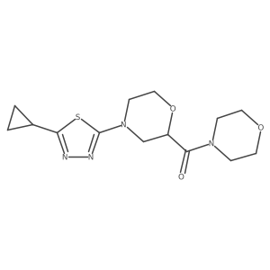 4-(5-Cyclopropyl-1,3,4-thiadiazol-2-yl)-2-(morpholine-4-carbonyl)morpholine Structure