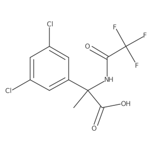 2-(3,5-Dichlorophenyl)-2-(2,2,2-trifluoroacetamido)propanoic acid结构式