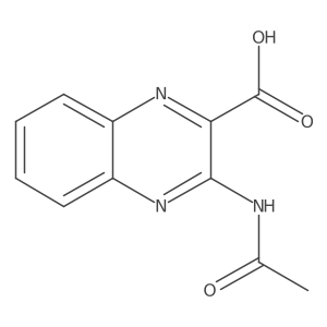 3-acetamidoquinoxaline-2-carboxylic acid结构式