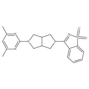3-[5-(4,6-Dimethylpyrimidin-2-yl)-1,3,3a,4,6,6a-hexahydropyrrolo[3,4-c]pyrrol-2-yl]-1,2-benzothiazole 1,1-dioxide Structure