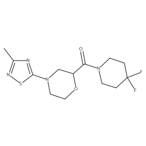 2-(4,4-Difluoropiperidine-1-carbonyl)-4-(3-methyl-1,2,4-thiadiazol-5-yl)morpholine Structure