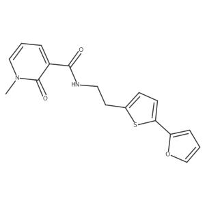 N-{2-[5-(furan-2-yl)thiophen-2-yl]ethyl}-1-methyl-2-oxo-1,2-dihydropyridine-3-carboxamide结构式