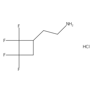 2-(2,2,3,3-Tetrafluorocyclobutyl)ethan-1-aminehydrochloride结构式
