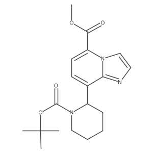 Methyl 8-(1-(tert-butoxycarbonyl)piperidin-2-yl)imidazo[1,2-a]pyridine-5-carboxylate结构式