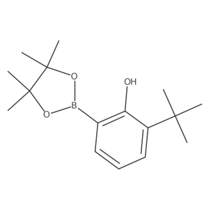 2-Tert-butyl-6-(4,4,5,5-tetramethyl-1,3,2-dioxaborolan-2-YL)phenol结构式