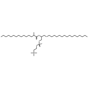 (2S)-3-(Hexadecyloxy)-2-{[(2R)-2-methylpentadecanoyl]oxy}propyl 2-(trimethylazaniumyl)ethyl phosphate Structure