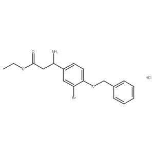 Ethyl 3-amino-3-[4-(benzyloxy)-3-bromophenyl]propanoate hydrochloride Structure
