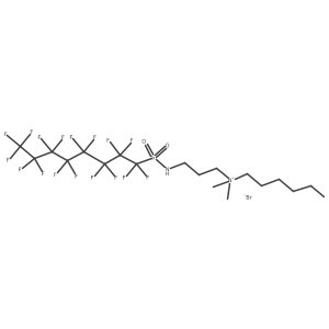 N-[3-[[(Perfluorooctyl)sulfonyl]amino]propyl]-N,N-dimethylhexanaminium bromide Structure