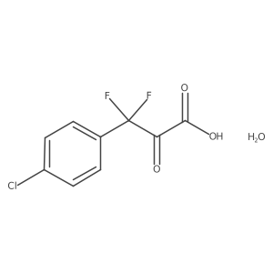 3-(4-Chlorophenyl)-3,3-difluoro-2-oxopropionic acid monohydrate Structure