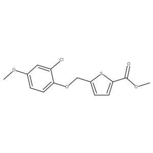 Methyl 5-[(2-chloro-4-methoxyphenoxy)methyl]-2-thiophenecarboxylate结构式