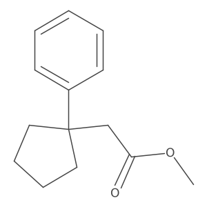 Methyl (1-phenylcyclopentyl)acetate结构式