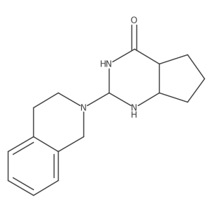 2-(3,4-dihydro-1H-isoquinolin-2-yl)-1,2,3,4a,5,6,7,7a-octahydrocyclopenta[d]pyrimidin-4-one结构式