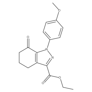 4,5,6,7-Tetrahydro-1-(4-methoxyphenyl)-7-oxo-1H-indazole-3-carboxylic acid ethyl ester Structure