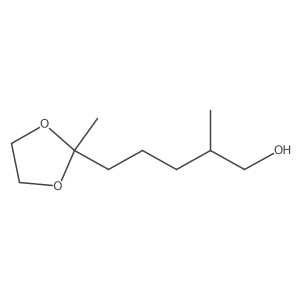 2-Methyl-2-((2S)-2-methyl-1-hydroxy-pent-5-yl)-1,3-dioxolane Structure