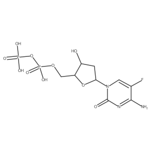 Cytidine 5a(2)-(trihydrogen diphosphate), 2a(2)-deoxy-5-fluoro-结构式