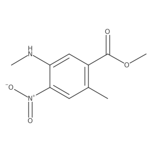Methyl 2-methyl-5-(methylamino)-4-nitrobenzoate结构式
