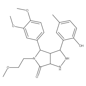 4-(3,4-Dimethoxyphenyl)-3-(2-hydroxy-5-methylphenyl)-5-(2-methoxyethyl)-1,2,3,3a,4,6a-hexahydropyrrolo[3,4-c]pyrazol-6-one Structure