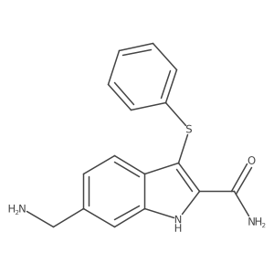 1h-Indole-2-carboxamide,6-(aminomethyl)-3-(phenylthio)-结构式