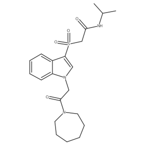 2-((1-(2-(azepan-1-yl)-2-oxoethyl)-1H-indol-3-yl)sulfonyl)-N-isopropylacetamide Structure
