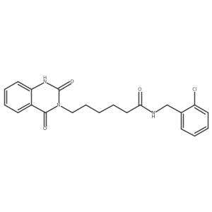 N-(2-chlorobenzyl)-6-(2,4-dioxo-1,2-dihydroquinazolin-3(4H)-yl)hexanamide结构式