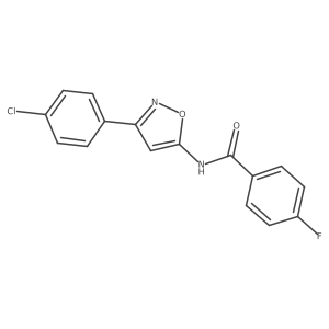 N-[3-(4-chlorophenyl)-1,2-oxazol-5-yl]-4-fluorobenzamide结构式