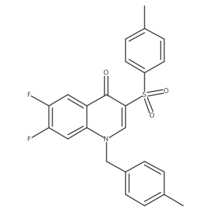 6,7-difluoro-1-(4-methylbenzyl)-3-[(4-methylphenyl)sulfonyl]quinolin-4(1H)-one结构式