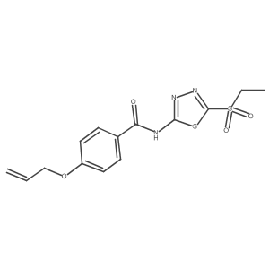N-[5-(ethylsulfonyl)-1,3,4-thiadiazol-2-yl]-4-(prop-2-en-1-yloxy)benzamide结构式
