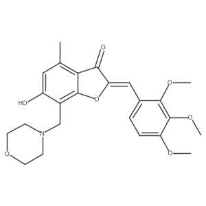 (Z)-6-hydroxy-4-methyl-7-(morpholinomethyl)-2-(2,3,4-trimethoxybenzylidene)benzofuran-3(2H)-one Structure
