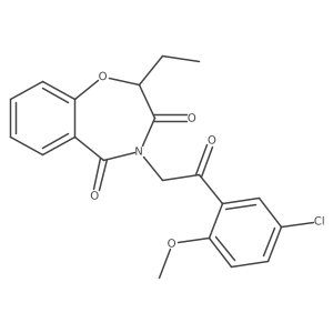 4-[2-(5-chloro-2-methoxyphenyl)-2-oxoethyl]-2-ethyl-1,4-benzoxazepine-3,5(2H,4H)-dione Structure