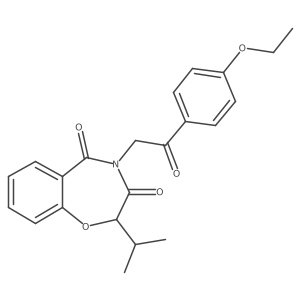 4-(2-(4-ethoxyphenyl)-2-oxoethyl)-2-isopropylbenzo[f][1,4]oxazepine-3,5(2H,4H)-dione结构式