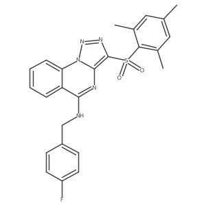 N-[(4-Fluorophenyl)methyl]-3-(2,4,6-trimethylbenzenesulfonyl)-[1,2,3]triazolo[1,5-A]quinazolin-5-amine结构式