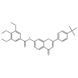 N-[2-(4-tert-butylphenyl)-4-oxo-4H-chromen-7-yl]-3,4,5-trimethoxybenzamide结构式