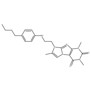 8-(2-((4-butylphenyl)amino)ethyl)-1,3,7-trimethyl-1H-imidazo[2,1-f]purine-2,4(3H,8H)-dione结构式