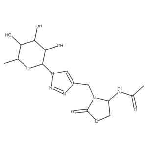 Acetamide,n-[3-[[1-(6-deoxy-b-l-galactopyranosyl)-1h-1,2,3-triazol-4-yl]methyl]-2-oxo-4-oxazolidinyl]-结构式