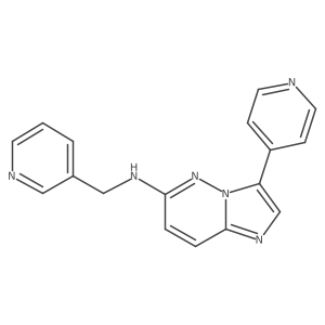 3-(4-pyridinyl)-N-(3-pyridinylmethyl)imidazo[1,2-b]pyridazin-6-amine结构式