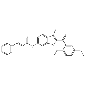 (2E)-N-[2-(2,5-Dimethoxybenzoyl)-3-methyl-1-benzofuran-6-YL]-3-phenylprop-2-enamide Structure