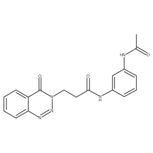N-[3-(acetylamino)phenyl]-3-(4-oxo-1,2,3-benzotriazin-3(4H)-yl)propanamide Structure