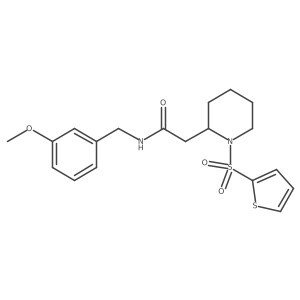 N-(3-methoxybenzyl)-2-(1-(thiophen-2-ylsulfonyl)piperidin-2-yl)acetamide Structure