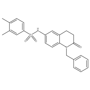 N-(1-benzyl-2-oxo-1,2,3,4-tetrahydroquinolin-6-yl)-3,4-dimethylbenzenesulfonamide结构式