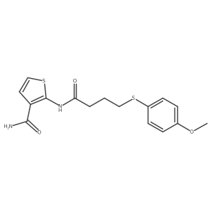 2-(4-((4-Methoxyphenyl)thio)butanamido)thiophene-3-carboxamide Structure