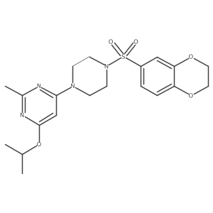 4-(4-((2,3-Dihydrobenzo[b][1,4]dioxin-6-yl)sulfonyl)piperazin-1-yl)-6-isopropoxy-2-methylpyrimidine结构式