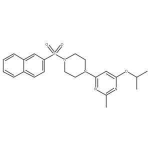4-Isopropoxy-2-methyl-6-(4-(naphthalen-2-ylsulfonyl)piperazin-1-yl)pyrimidine结构式