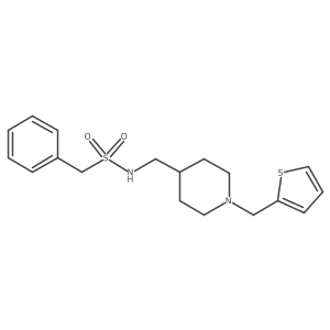 1-phenyl-N-((1-(thiophen-2-ylmethyl)piperidin-4-yl)methyl)methanesulfonamide Structure