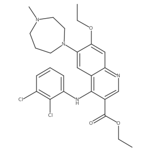 Ethyl 4-[(2,3-dichlorophenyl)amino]-7-ethoxy-6-(4-methyl-1,4-diazepan-1-yl)quinoline-3-carboxylate Structure