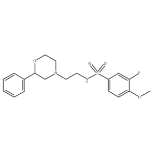 3-fluoro-4-methoxy-N-[2-(2-phenylmorpholin-4-yl)ethyl]benzene-1-sulfonamide Structure
