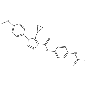 N-[4-(acetylamino)phenyl]-5-cyclopropyl-1-(4-methoxyphenyl)-1H-1,2,3-triazole-4-carboxamide Structure
