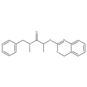 2-(4H-3,1-Benzothiazin-2-ylthio)-N-methyl-N-(phenylmethyl)propanamide结构式