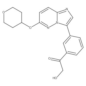 2-hydroxy-1-(3-(6-(tetrahydro-2H-pyran-4-yloxy)imidazo[1,2-b]pyridazin-3-yl)phenyl)ethanone Structure