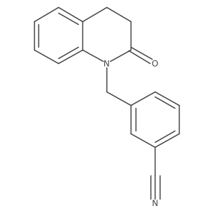3-[(2-Oxo-1,2,3,4-tetrahydroquinolin-1-yl)methyl]benzonitrile结构式